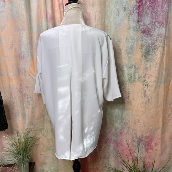 VTG📌 Ronnetta Stunning 90s Bold Color Blocks Big Button Down Blouse - Picture 2 of 16